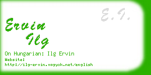 ervin ilg business card